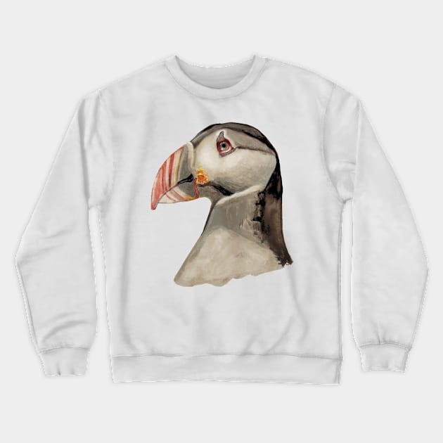 Worried Puffin Crewneck Sweatshirt by msmart